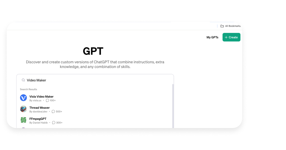 Navigating the GPT Store for Visla Video Maker